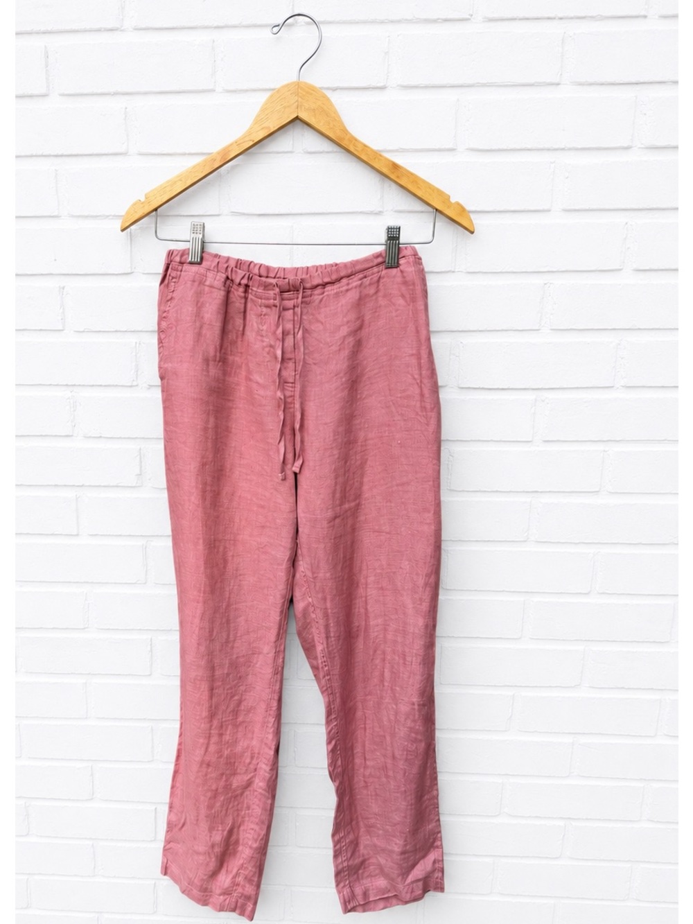 CP Shades Linen Pants Pull On Style Terra cotta rust color Lagenlook boho